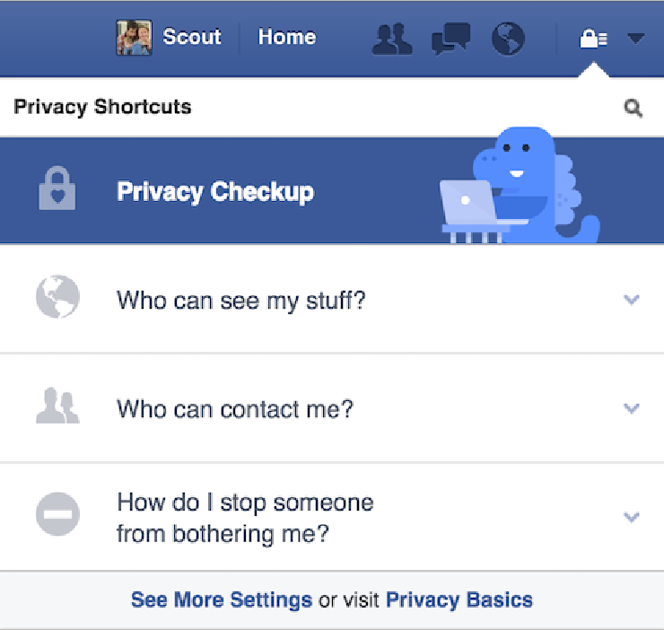 Screenshot of Scout&rsquo;s Facebook account, taken today.
