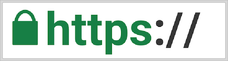 Image of a green lock and https prompt.