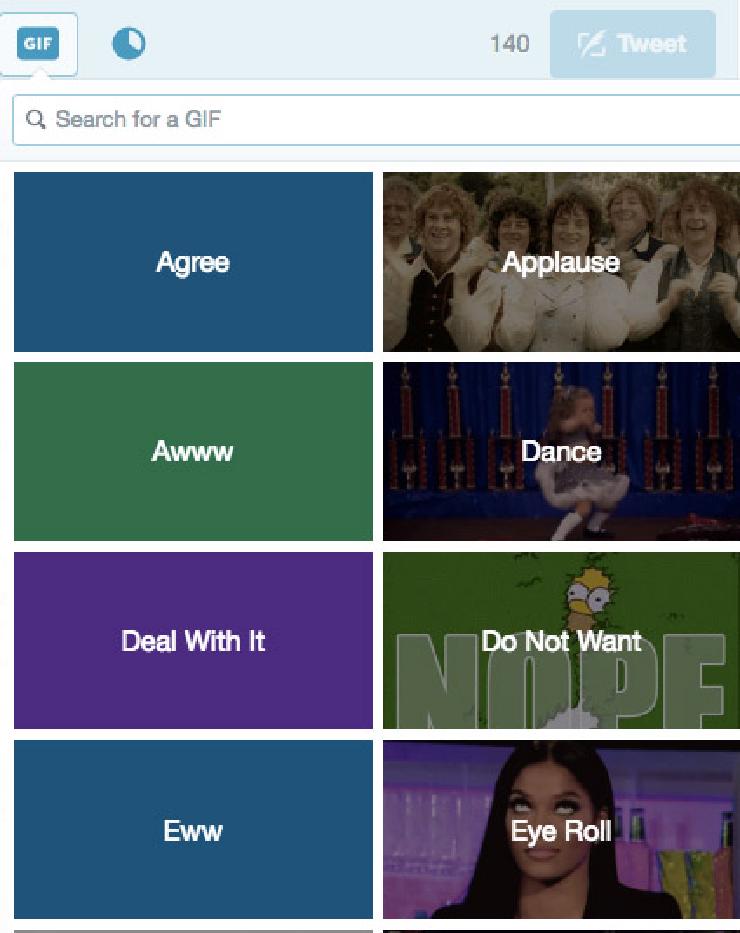 Screenshot showing a GIF-selection menu.