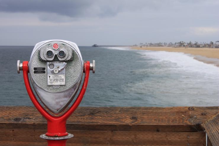 photo of viewer at beach