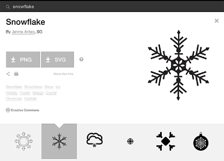 Screenshot of the Noun Project&rsquo;s image download interface.