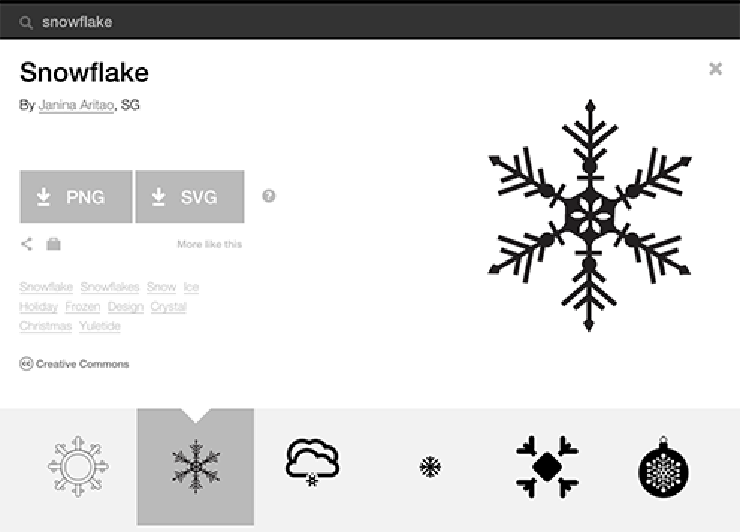 Screenshot of the Noun Project’s image download interface.