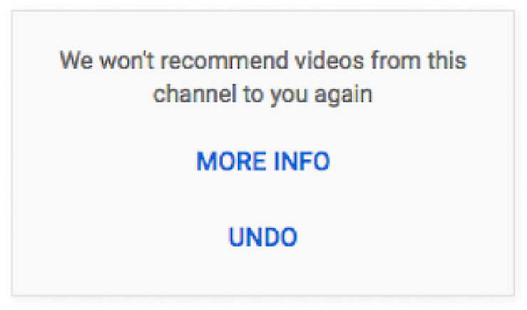 Home &gt; Don’t recommend channel